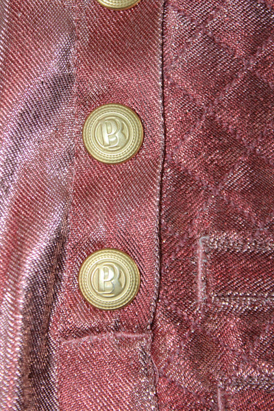 Pierre Balmain Unisex Pink Argyle Designer Shorts Button Closure Size 25