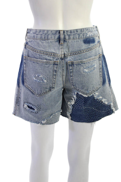 Sea New York Unisex Blue Cotton Grunge Shorts Size 00