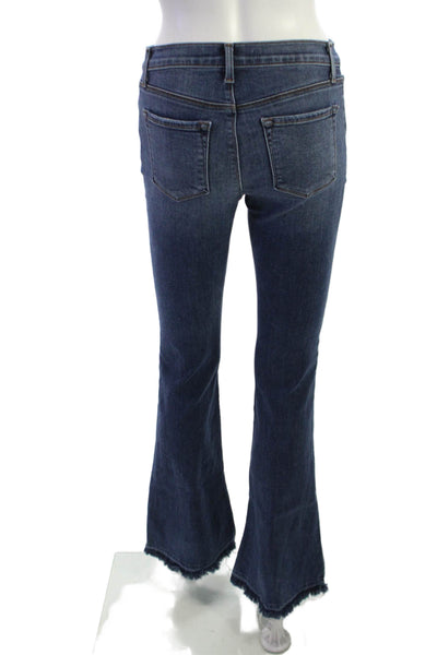 J Brand Womens Dark Blue Bootcut Flared Jeans Mid Rise 32 Inseam Size 25