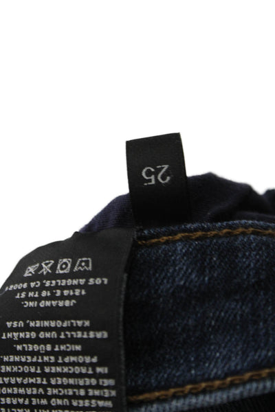 J Brand Womens Dark Blue Bootcut Flared Jeans Mid Rise 32 Inseam Size 25
