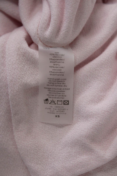 Naked Wardrobe Women Pink High Neck Sleeveless Bodysuit 95% Viscose Size XS