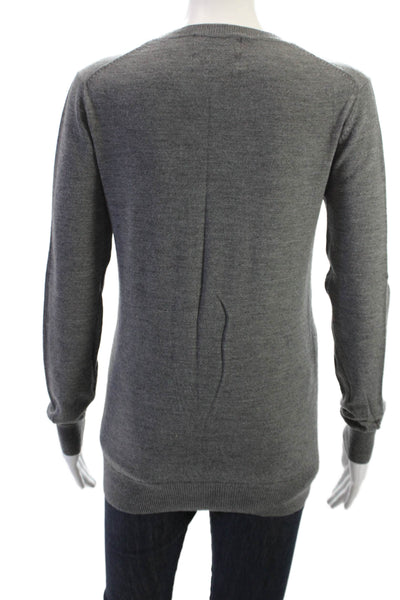 Markus Lupfer Unisex Pullover Sweater Gray Merino Wool Crew Neck Size XS