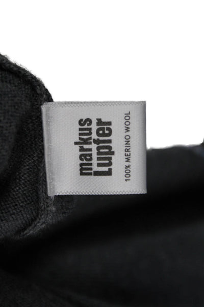 Markus Lupfer Unisex Pullover Sweater Gray Merino Wool Crew Neck Size XS