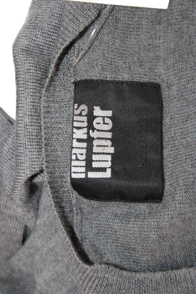 Markus Lupfer Unisex Pullover Sweater Gray Merino Wool Crew Neck Size XS