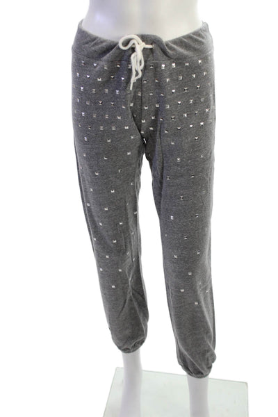 Monrow Women Jogger Sweatpants Gray Drawstring Size S