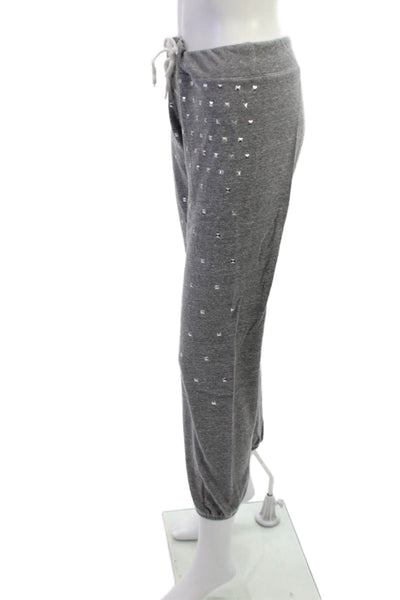 Monrow Women Jogger Sweatpants Gray Drawstring Size S