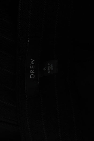 Drew Womens Dress Pants Black Striped Viscose Wool Zip Size 6