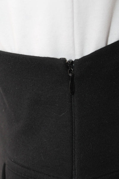 Theory Womens Pleated Skirt Black Viscose Stretch Size 6