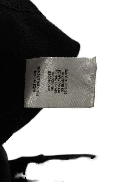 Theory Womens Pleated Skirt Black Viscose Stretch Size 6
