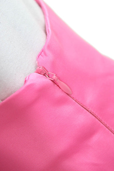 Zara Women Pink Mini Straight Pencil Skirt Short Cotton Viscose Blend Size S