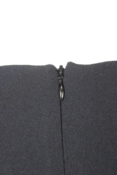 Zara Women Shift Mini Dress Black High Neck Sleeveless Zip Size M