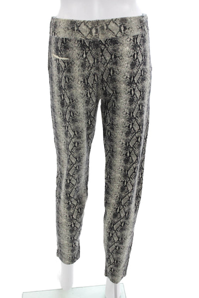 Generation Love Women Cropped Jogger Pants Beige Wool Blend Size S