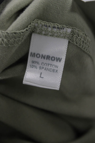 Monrow Unisex Cargo Sweat Shorts Army Camo 90% Cotton 10% Spandex Size L