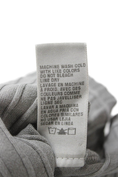 Standard James Perse Women Basic Striped Cotton Tank Gray Size 2