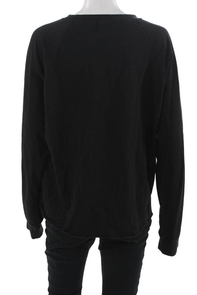 Jet John Eshaya Women Designer Basic Long Sleeve Blouse Black Size M