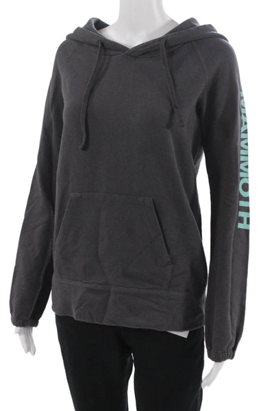 Yosemite Women Pullover Hoodie Dark Gray Drawstring 100% Cotton Size 1