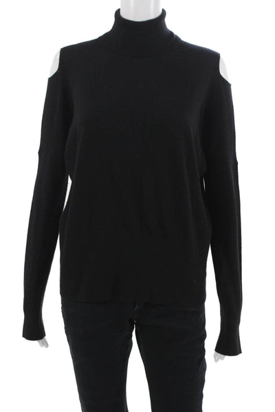 Vince Unisex Black Merino Wool Turtleneck Pullover Sweater Size M