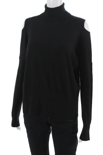 Vince Unisex Black Merino Wool Turtleneck Pullover Sweater Size M