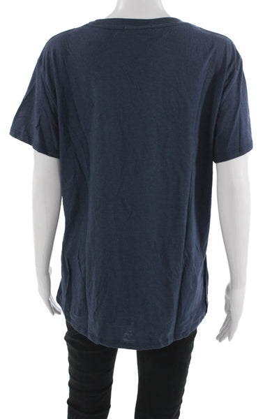 Sub_Urban Riot Women Dark Blue Basic Graphic T-Shirt Crew Neck Size L