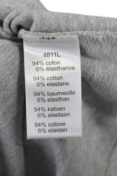 Lacoste Womens Basic Polo Short Sleeve Collared Gray Size 46