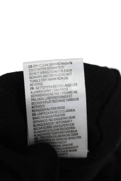 Minnie Rose Women Basic Sleeveless V-Neck T-Shirt Black Cotton Cashmere Size M