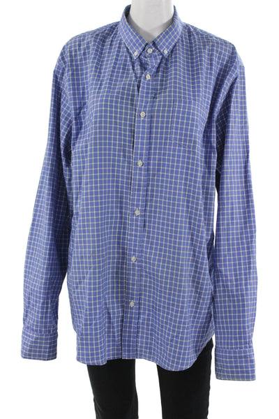 Frank & Eileen Mens Button-Down Collared Check Cotton Long Sleeve Shirt Size XL