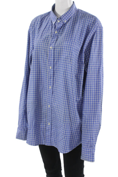 Frank & Eileen Mens Button-Down Collared Check Cotton Long Sleeve Shirt Size XL