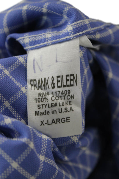 Frank & Eileen Mens Button-Down Collared Check Cotton Long Sleeve Shirt Size XL