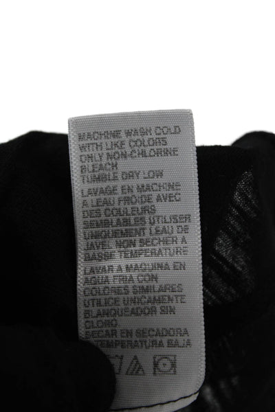 Standard James Perse Womens Black Silk Metallic Tunic Tee Short Sleeve Size 4