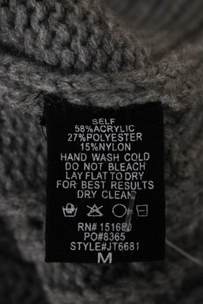 Storets Unisex Pullover Sweater Gray Crew Neck Long Sleeve Grunge Size M