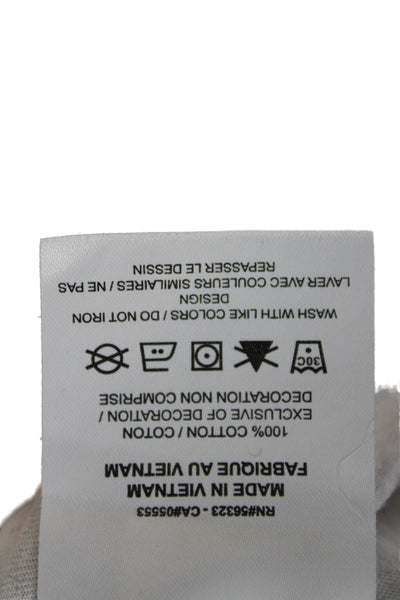 Nike Womens Cropped Graphic Cotton Tank Sleeveless Crew Neck White Size XS