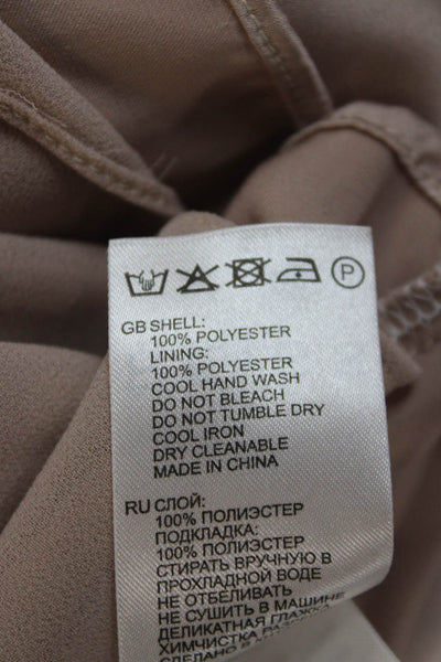 Reiss Women Sleeveless Beige 100% Polyester Blouse Classic Size 4