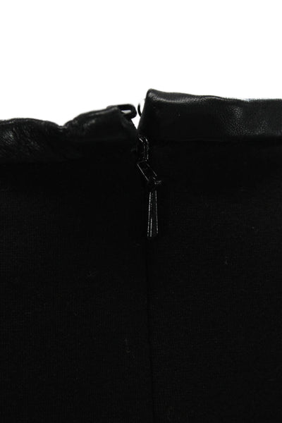LaMarque Women Sleeveless V-Neck Biker Tank Black Zip Size M