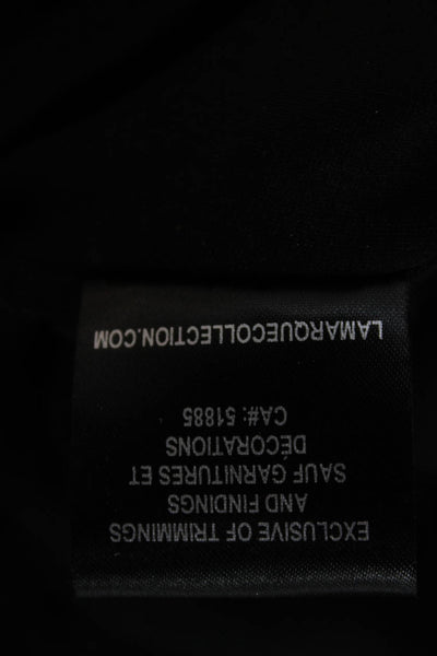 LaMarque Women Sleeveless V-Neck Biker Tank Black Zip Size M