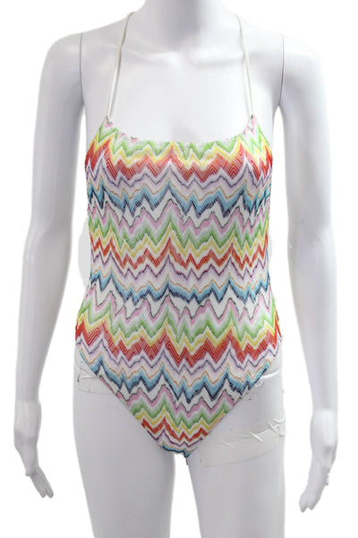 Missoni Womens Muticolored Design One Piece Swimsuit Size 38