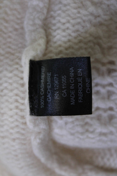 360 Cashmere Unisex Pullover Sweater Beige 100% Cashmere Crew Neck Size XS