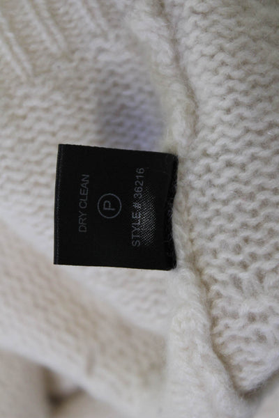 360 Cashmere Unisex Pullover Sweater Beige 100% Cashmere Crew Neck Size XS