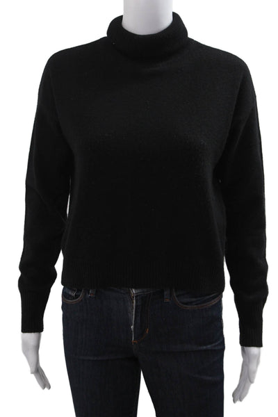 Intermix Unisex Pullover Cashmere Turtleneck Sweater Black Long Sleeve Size PP