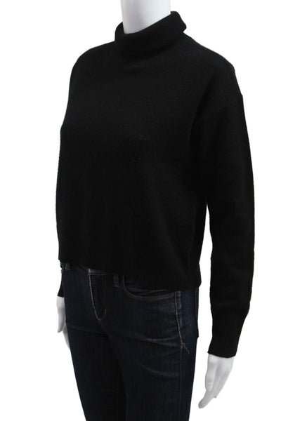 Intermix Unisex Pullover Cashmere Turtleneck Sweater Black Long Sleeve Size PP