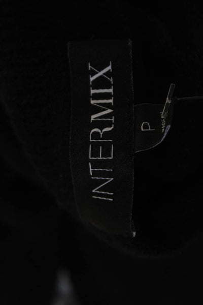 Intermix Unisex Pullover Cashmere Turtleneck Sweater Black Long Sleeve Size PP
