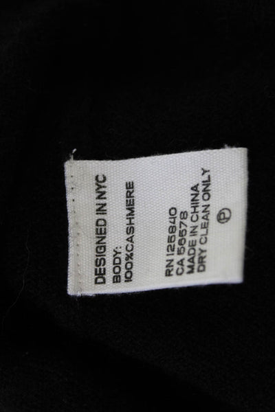 Intermix Unisex Pullover Cashmere Turtleneck Sweater Black Long Sleeve Size PP