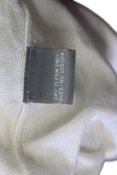 Ellen Tracy Women White Square Neck Tank Viscose Cashmere Size XS
