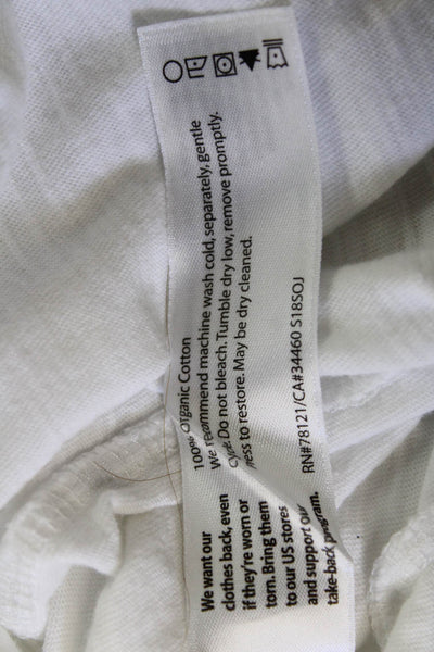 Eileen Fisher Women Basic White T-Shirt Short Sleeve Round Neck Size 2XS