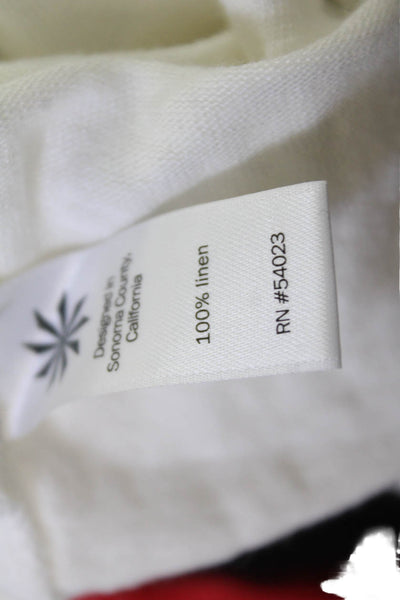 Athleta Women Basic Sleeveless Tank White Round Neck Viscose Cashmere Size S
