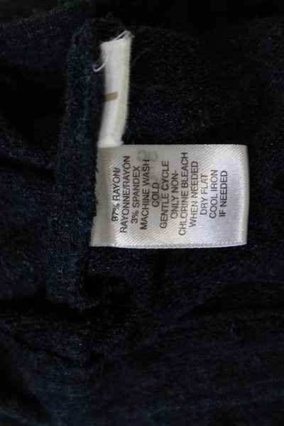 Lou & Grey Womens Basic Tunic Dark Blue Short Sleeve Rayon Spandex Size XS