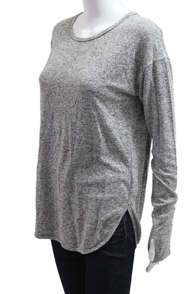Athleta Womens Gray Basic Long Sleeve T-Shirt Size S