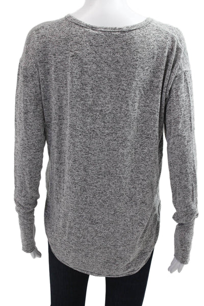 Athleta Womens Gray Basic Long Sleeve T-Shirt Size S