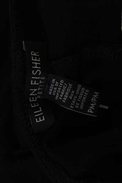 Eileen Fisher Womens Black Sleeveless Shift Tank Linen Short Dress Size PM
