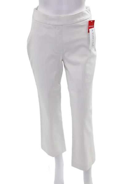 Spanx Women Cropped Dress Pants White Petite Size S