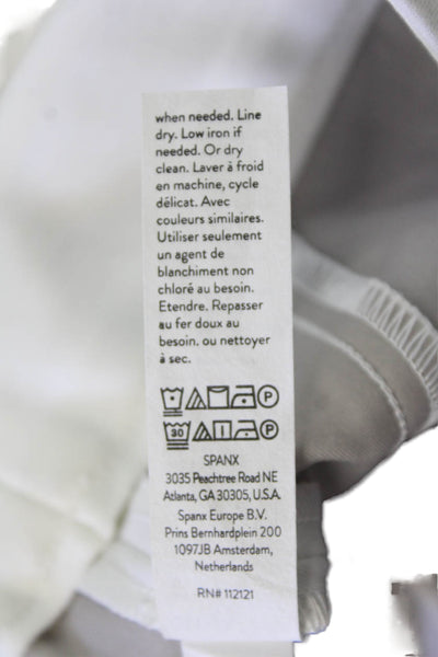 Spanx Women Cropped Dress Pants White Petite Size S